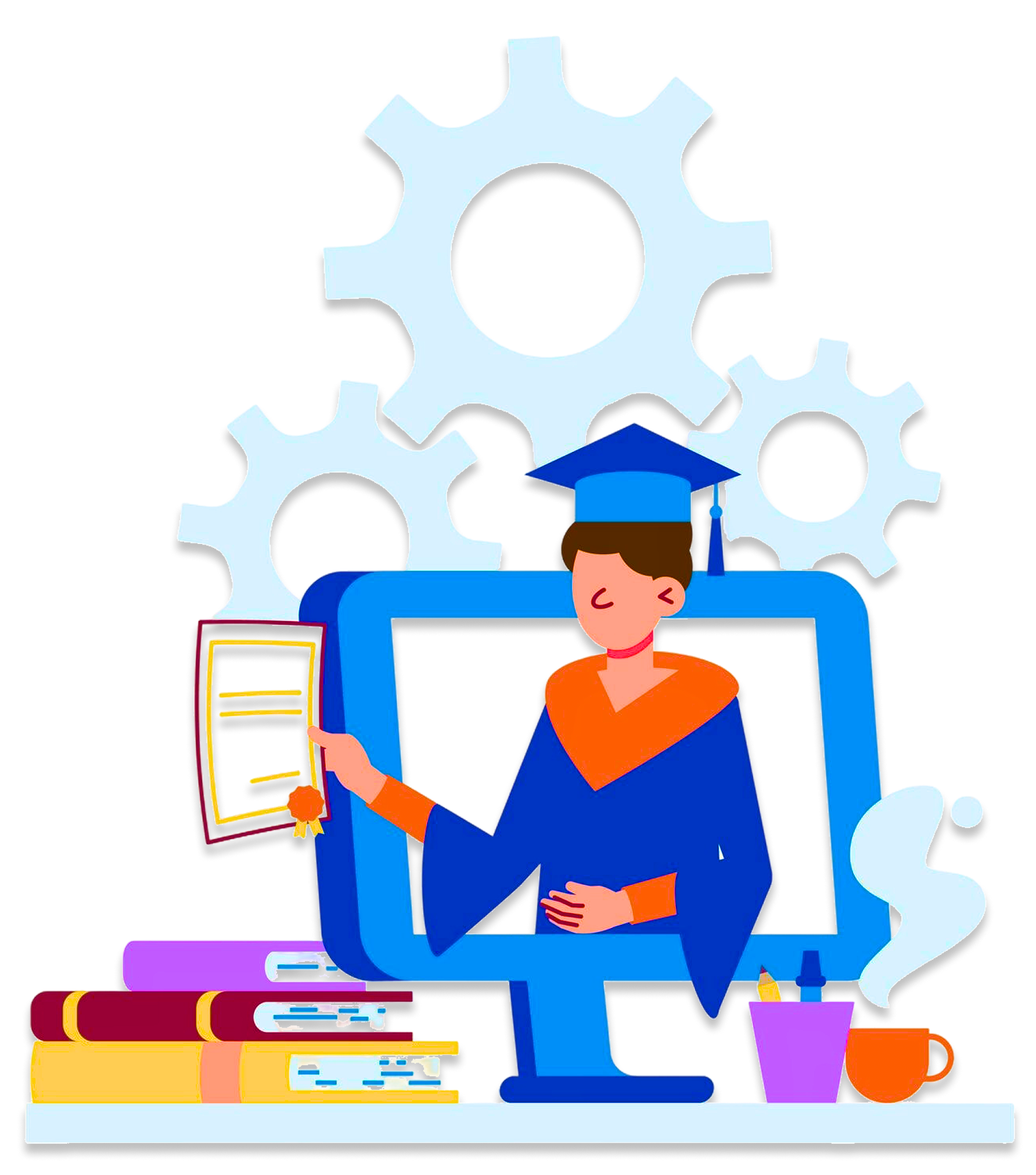 Thesis by Ashish Nadar — Secure Systems Should Be Explainable Ashish Nadar — Secure systems thesis, color illustration on hover